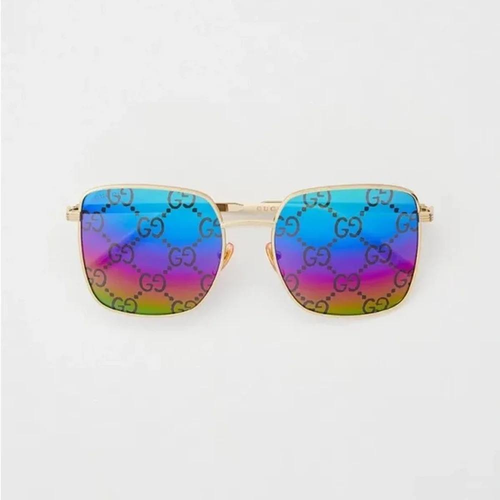 💯- New Authentic GUCCI Multicolor Square Ladies Sunglasses GG0802S 004 57